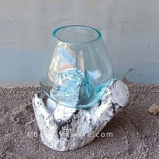 Melted Terrarium Glass Small 12 cm