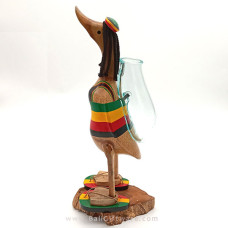 Molten Glass Vase On Rasta Duck 45 cm