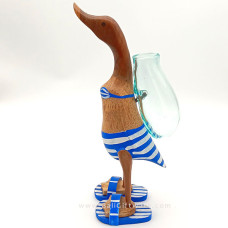 Molten Glass Vase On Blue Duck 40 cm