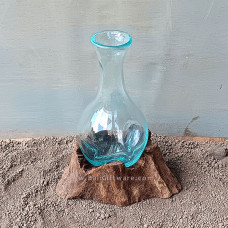 Molten Glass Floral Vase 20 cm