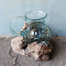 Blown Molten Glass Pitcher 20 cm