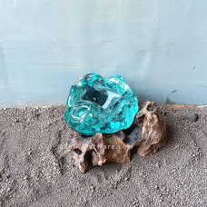 Molten Glass Single Tealight Holder