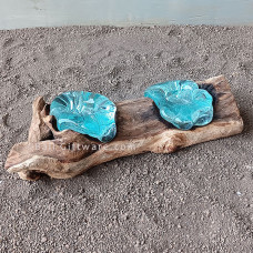 Molten Glass Double Tealight Holder