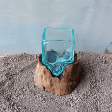 Molten Glass Tealight Holder 6 cm