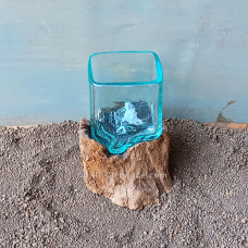 Molten Glass Tealight Holder 7 cm