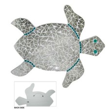 Mosaic Glass Turtle Shape Grey 55 cm