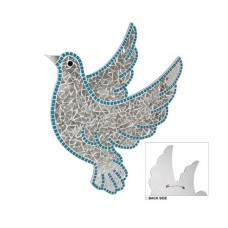 Mosaic Glass Hanging Dove Ornament 45 cm