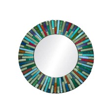 Mosaic Round Mirror Multicolor 40 cm