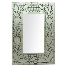 Mosaic Mirror Rectangular Clear Tulip 65 cm