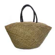 Hand Woven Straw Grass Shoulder Bag Natural