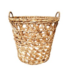 Woven Water Hyacinth Laundry Basket 45 cm