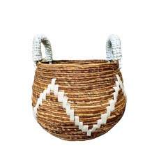 Woven Banana Leaf Round Basket 35 cm