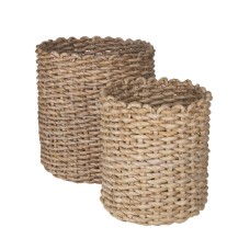 Woven Banana Leaf Basket Natural Set Of 2