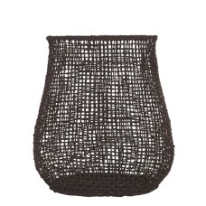 Woven Banana Leaf Basket Black 50 cm