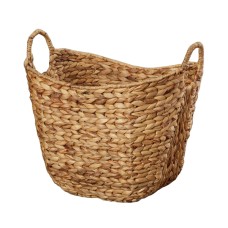 Woven Water Hyacinth Natural Basket 43 cm