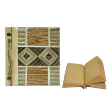 Natural Notebook Geometric Fruit Peel Motif Small