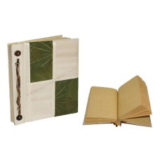 Natural Notebook Hibiscus And Banana Leaf Medium