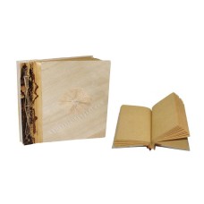 Small Banana Bark Natural White Notebook Flower Motif