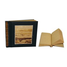 Natural Notebook Small Black Fabric Banana Bark