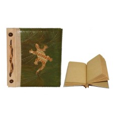 Natural Notebook Medium Green Leaf Gecko Motif