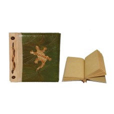 Natural Notebook Small Green Leaf Gecko Motif