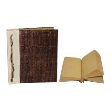 Natural Notebook Medium Brown Plaited Grass