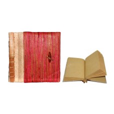 Natural Notebook Small Red Pandanus Fiber