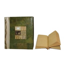 Natural Notebook Medium Green Leaf Seeds CYPRUS