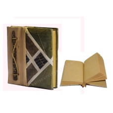 Natural Notebook Medium Green Leaf Banana Bark