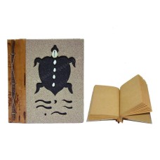 Natural Notebook Medium White Sands Turtle Motif