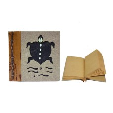 Natural Notebook Small White Sands Turtle Motif