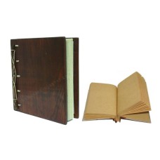 Natural Notebook Wooden Brown Medium