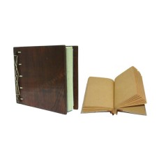 Natural Notebook Wooden Brown Small