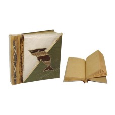 Natural Notebook Dolphin Green Leaf Banana Bark Small