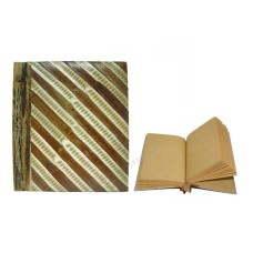 Natural Notebook Medium Stripes Shape Fruit Peel