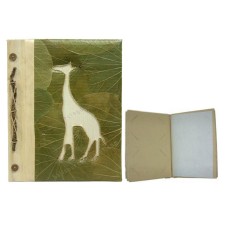 Natural Photo Album Large Green Leaf Giraffe Motif