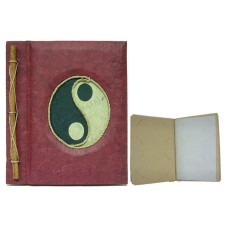 Natural Photo Album Large Red Yin Yang Motif