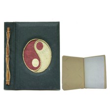 Natural Photo Album Large Black Yin Yang Motif