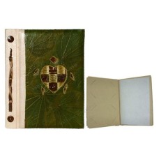 Natural Photo Album Large Green Leaf Turtle Motif