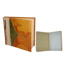 Natural Photo Album Small Green Yellow Leaf Motif