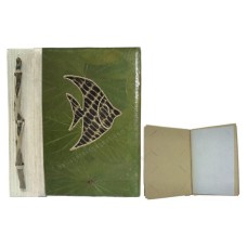 Natural Photo Album Large Green Leaf Fish Motif