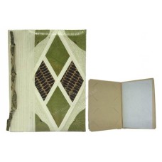 Natural Photo Album Large Green Leaf Diamond Motif