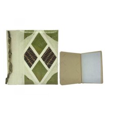 Natural Photo Album Small Green Leaf Diamond Motif