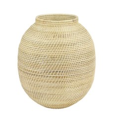 Woven Rattan Flower Vase Natural 40 cm