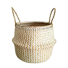 Woven Rattan Natural White Plant Pot Basket 40 cm