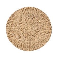 Round Water Hyacinth Dining Placemat Natural 38 cm