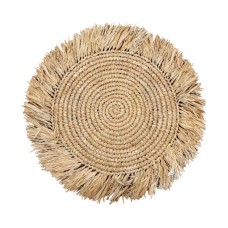 Natural Round Straw Grass Dining Placemat 38 cm