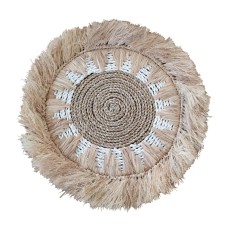 Straw Grass Round Dining Placemat Natural 38 cm