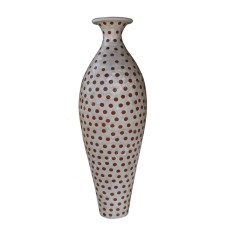 White Capiz Shell Vase Brown Dots 150 cm