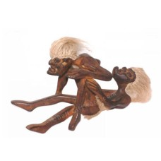 Wooden Statue Mini Primitive Having Sex 25 cm